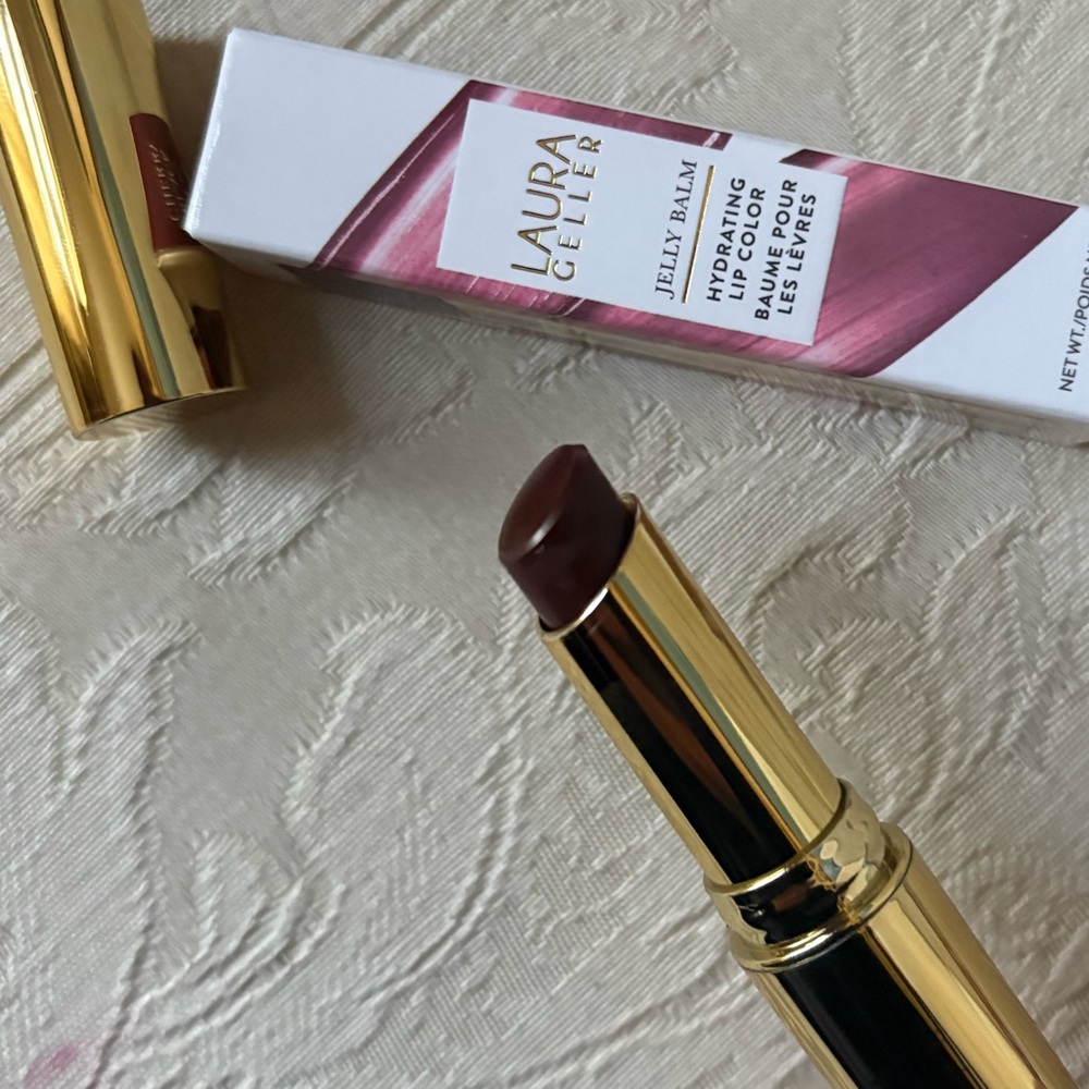 Laura Geller Jelly Balm Lipstick Lipgloss in Very Black Cherry BNIB